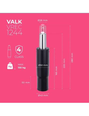 VALK Spare Parts - Gas piston 220-280mm Class 4...