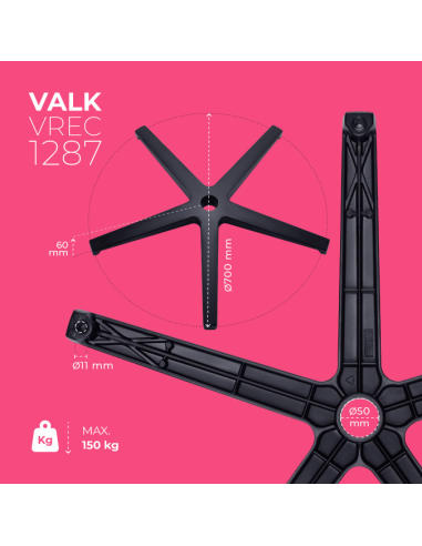 VALK Spare Parts -  Aluminium base for gaming...