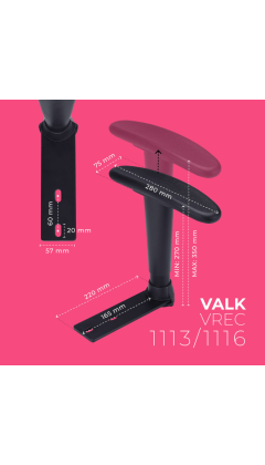VALK 2D Accoudoir pour chaise de jeu avec ancrage à 2 trous 2