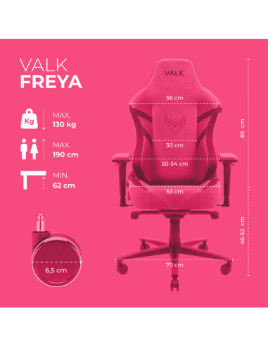 VALK FREYA - silla gaming de tela