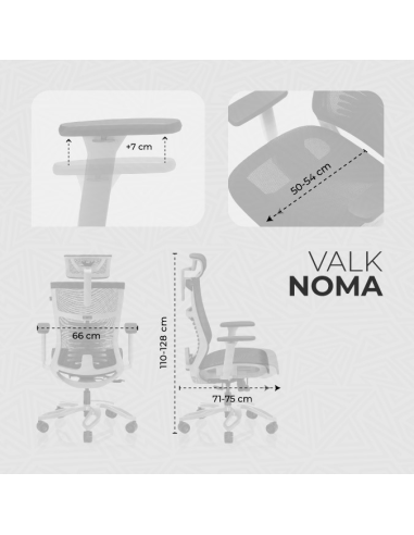 VALK Noma - Atmungsaktiver Mesh Gaming Stuhl