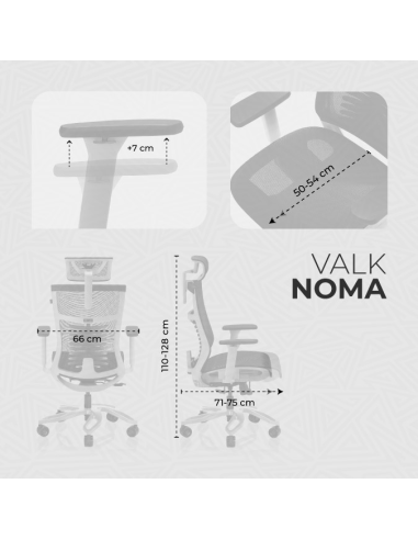 VALK NOMA – Ergonomischer Bürostuhl mit Netzstoff