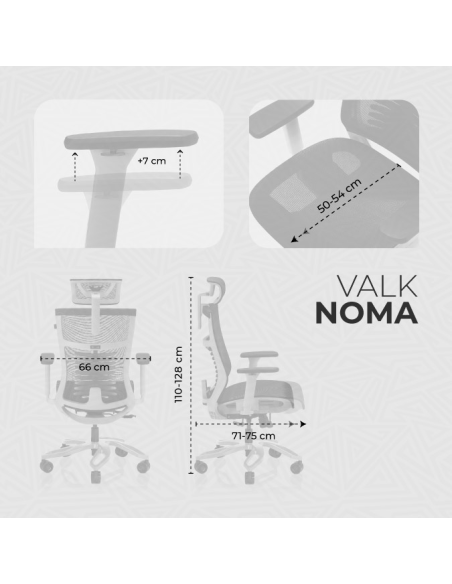 VALK Noma - Atmungsaktiver Mesh Gaming Stuhl