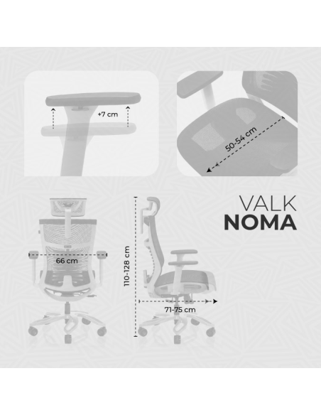 VALK NOMA – Ergonomischer Bürostuhl mit Netzstoff
