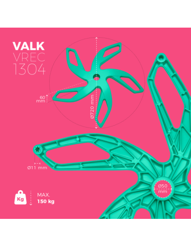 Aluminium-Stuhlkreuz - aqua menthe - 70 cm...