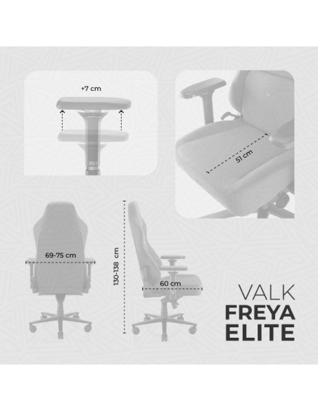 VALK FREYA ELITE - Silla gaming de tela
