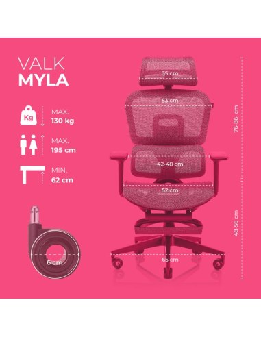 VALK MYLA - Ergonomischer Bürostuhl mit Netzstoff