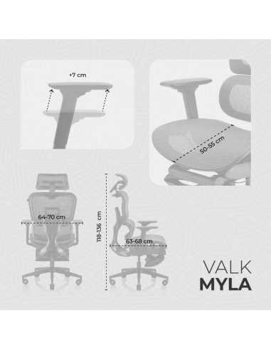 VALK Myla - Silla Ergonomica de Malla