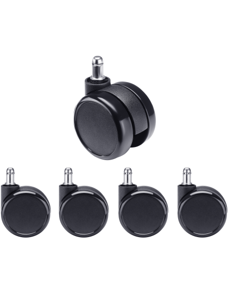 Set of 5 chair caster wheels - 75mm diameter (FREYA ELITE)