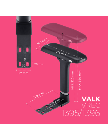 Reposabrazos 4D metalico para silla - cubierta...