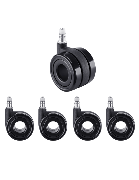 Set mit 5 Premium-Stuhlrollen im Hohl-Design - 60 mm Durchmesser (MYLA)