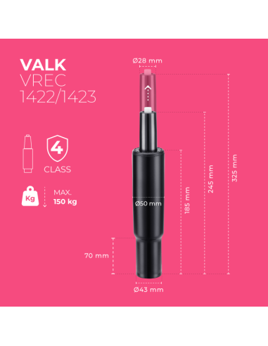 Gasdruckfeder fur Stuhl - 245-325mm - Konus...
