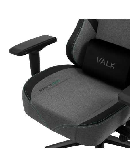 Chaise Gaming Tissu VALK Freya gris détail du siège Chaise Gaming Tissu VALK Freya gris détail du siège