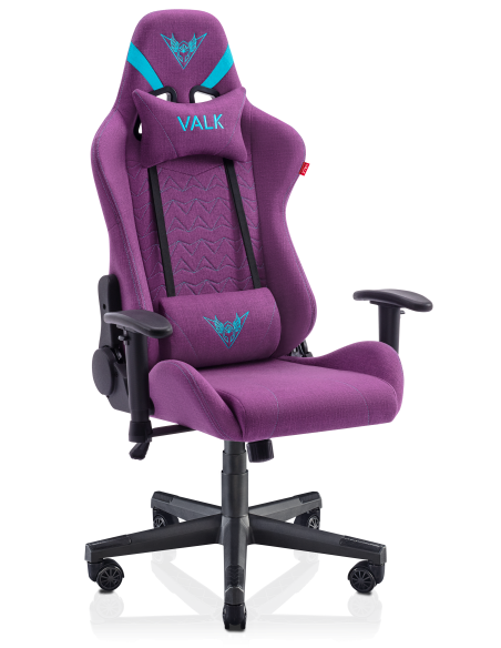 VALK Nyx Gaming Fabric Chair lila, rot, blau und rosa. Erstellt von Gamers