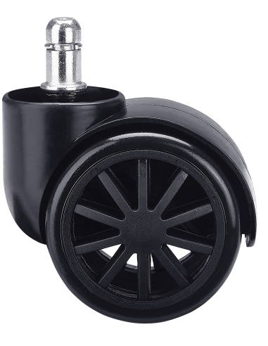 Set of 5 chair caster wheels - 60mm diameter