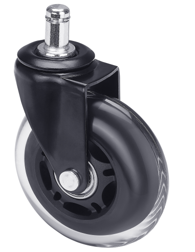 Set of 5 PRO chair caster wheels - 75mm diameter