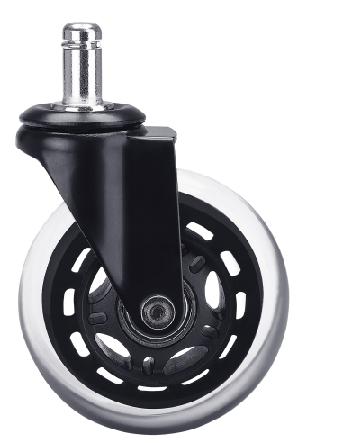 Set of 5 PRO chair caster wheels - 75mm diameter
