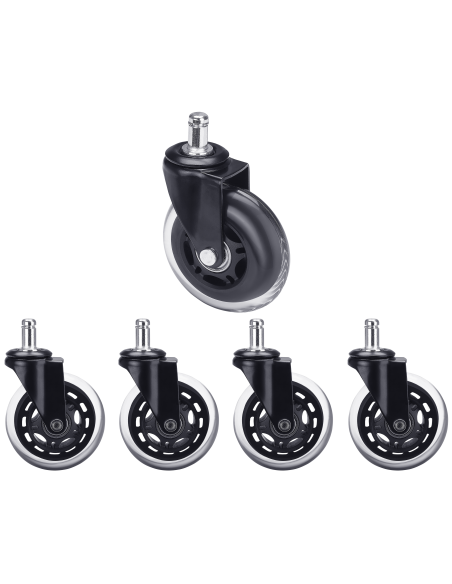 PRO-Set mit 5 Stuhlrollen - 75 mm Durchmesser