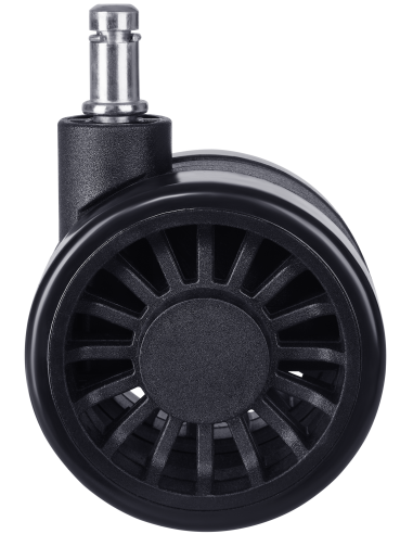 Set of 5 chair caster wheels - 75mm diameter...