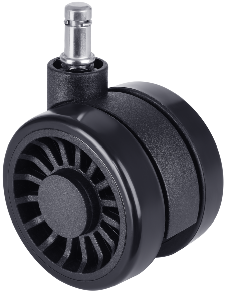 Set of 5 chair caster wheels - 75mm diameter (NOMA)