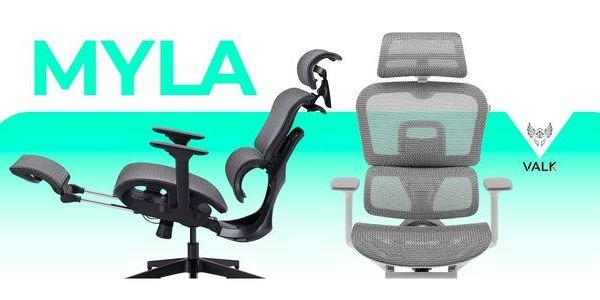 VALK MYLA: Silla ergonomica de malla premium para teletrabajo y estudio